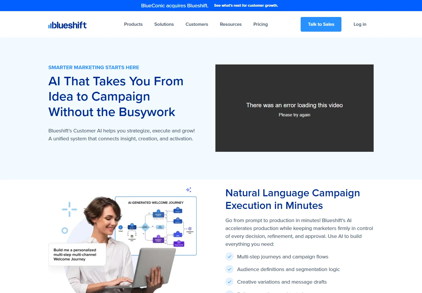 Blueshift product page describing what the software does