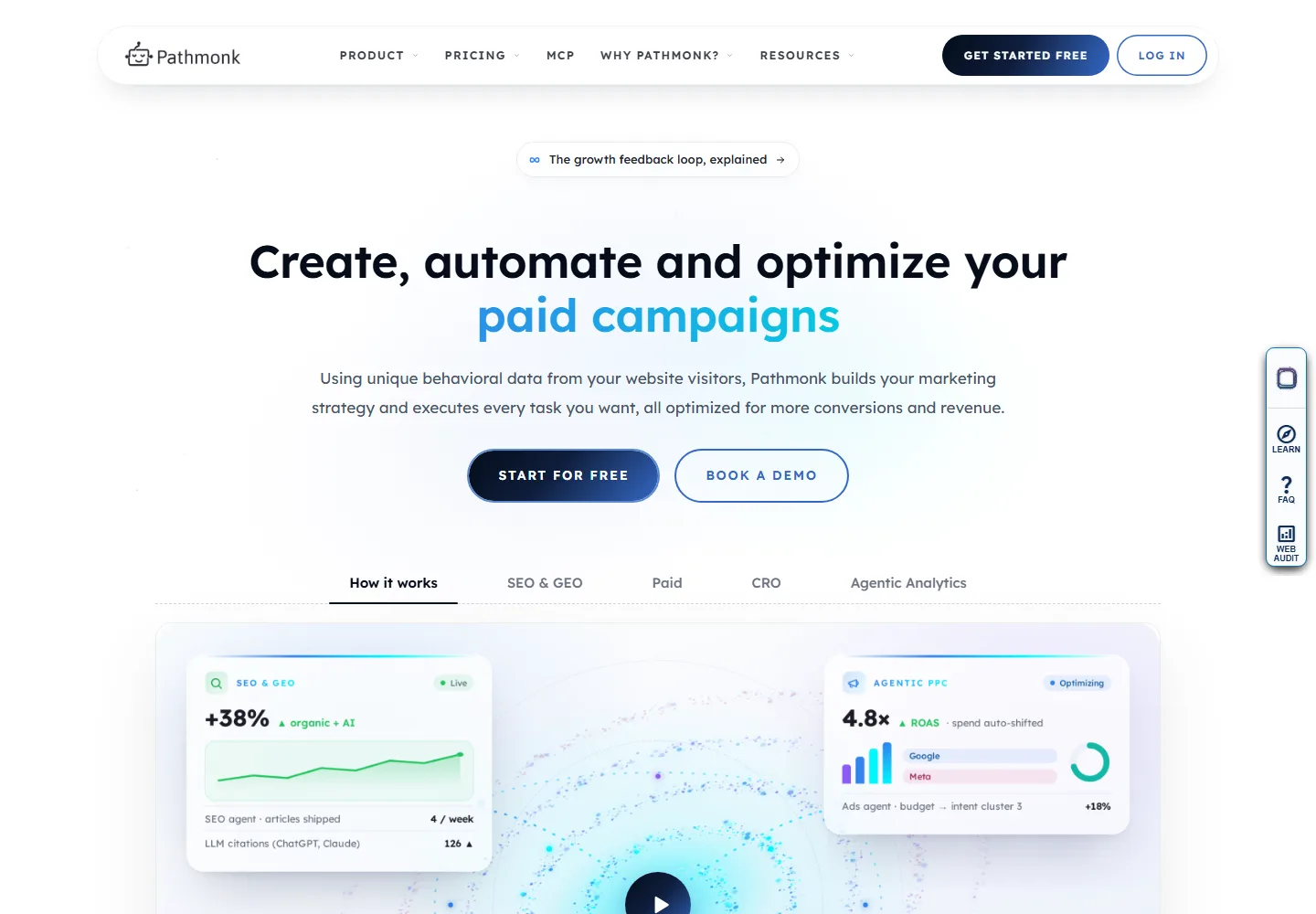 Pathmonk homepage as it appeared when we captured it