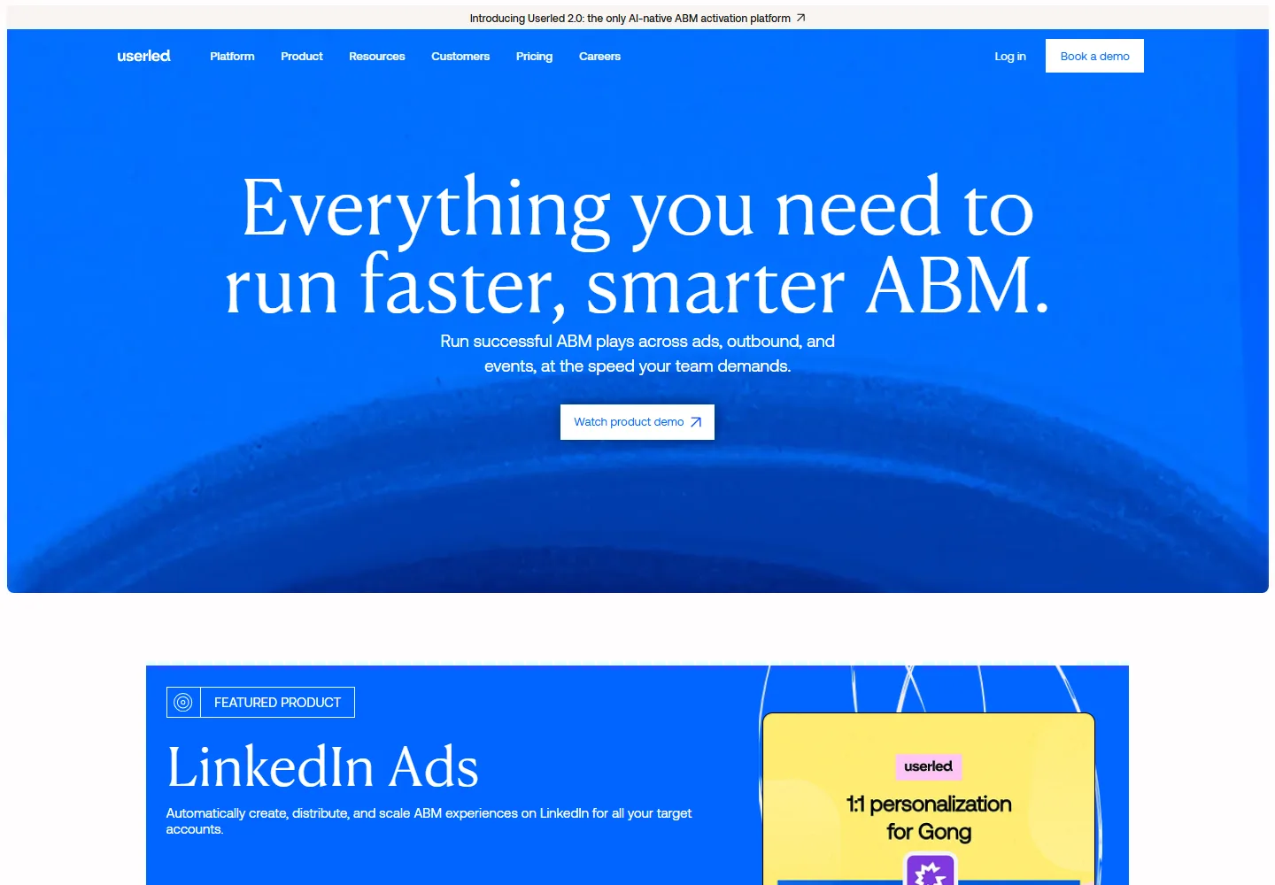 Userled product page describing what the software does