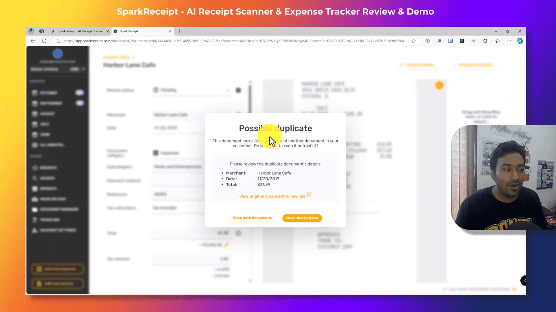 Duplicate entry detection feature