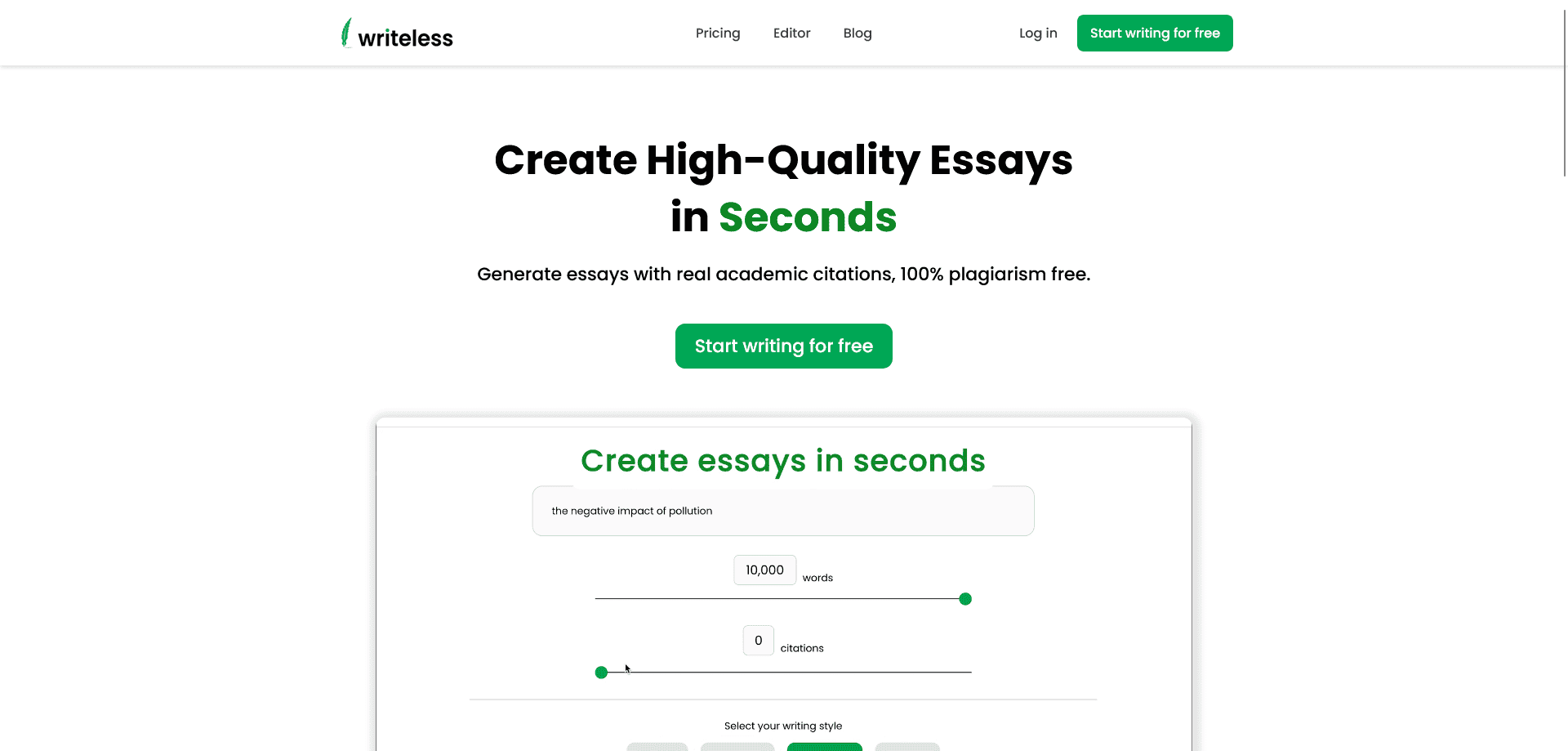 Writeless AI - Essay Generator Pro