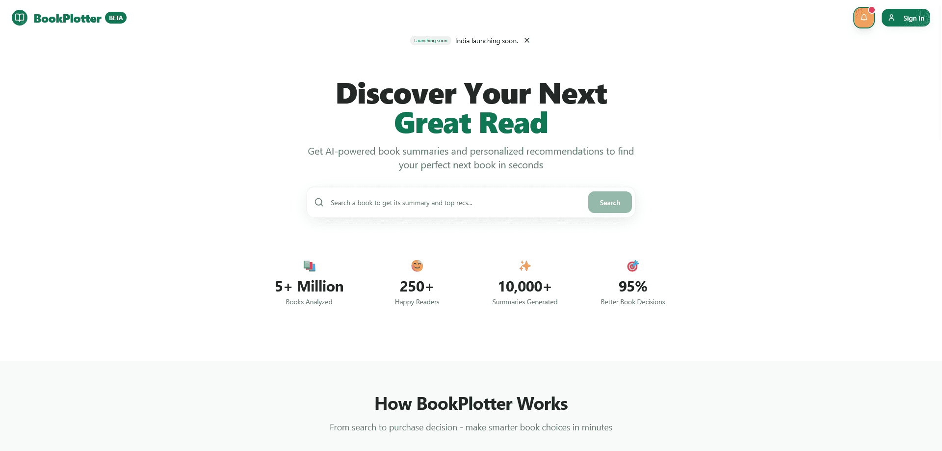 BookPlotter Homepage